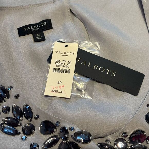 NWT Talbots 100% Silk with Rhinestones 8p - Picture 3 of 4